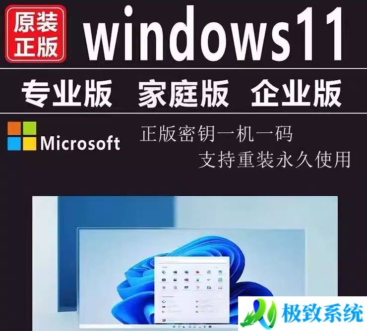 Win11专业版/家庭版/企业版/教育版 激活密钥KEY有效期至2025_极致系统